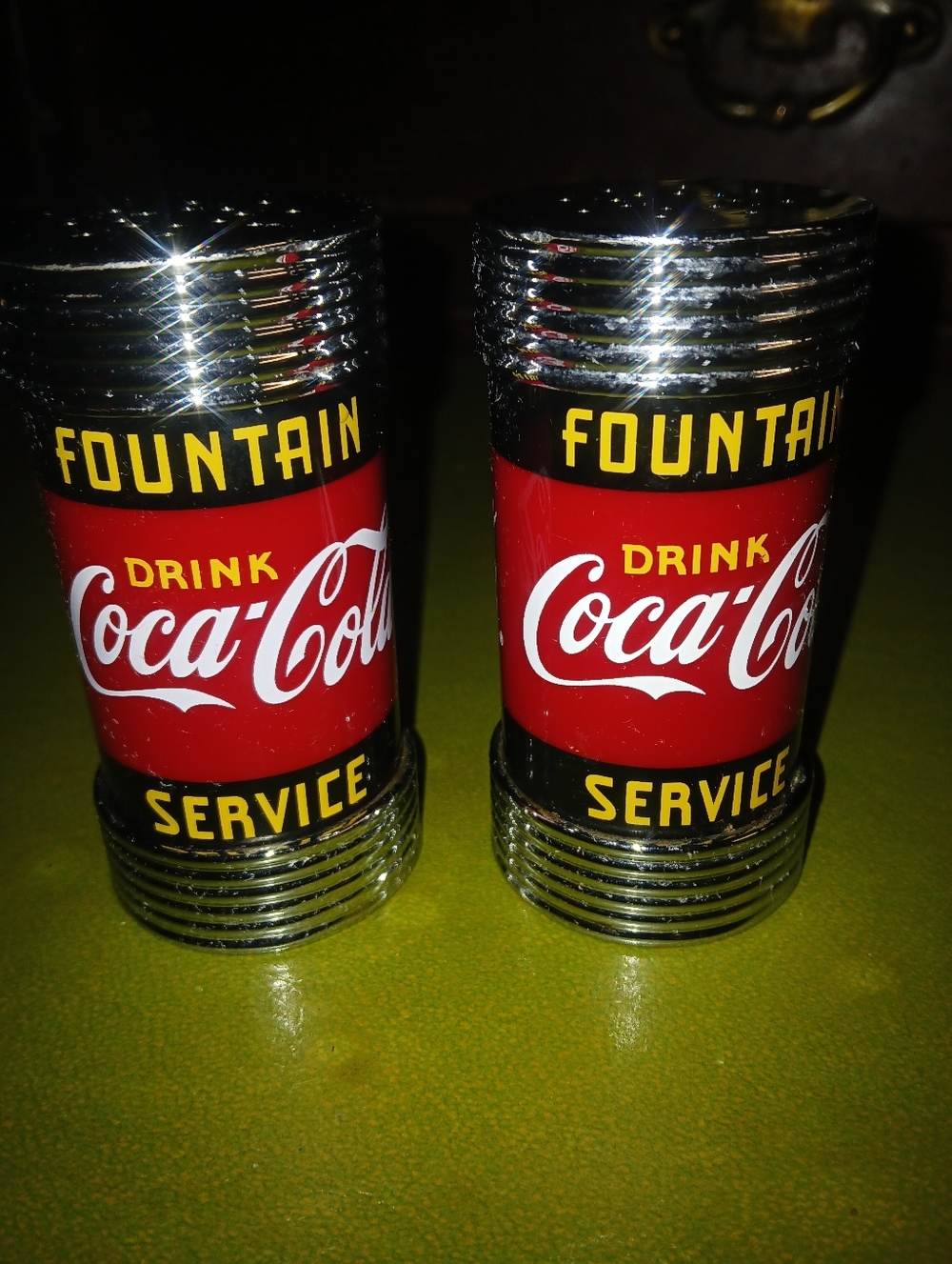 1997 Coca Cola Salt And Pepper Shakers.